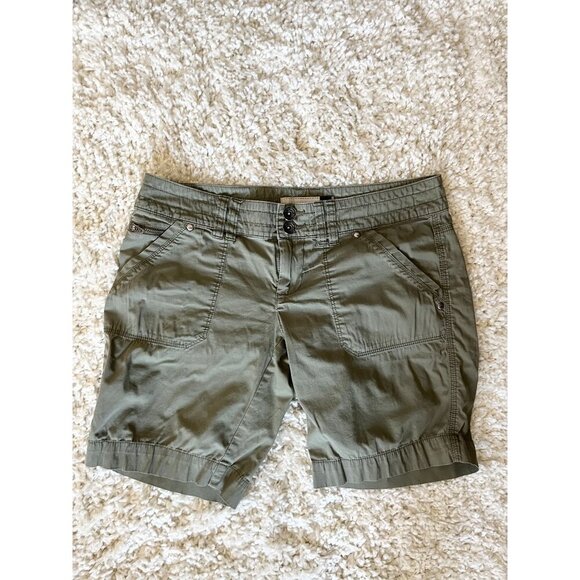 Anchor Blue Womens Olive Utility Shorts Size 5 With Pockets - Picture 1 of 3